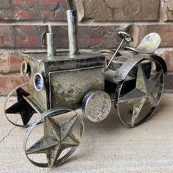 Cute Rustic Farmhouse Tractor Garden Decor