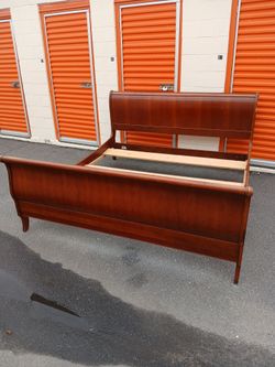 Ethan Allen King sized Cherry sleigh bed