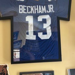 Odel Beckham JR Signed And Framed Jersey 