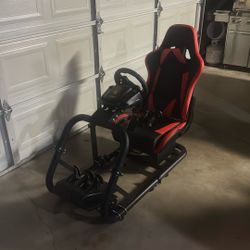 sim rig with g923 and shifter 