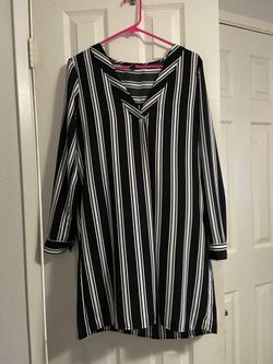 Striped long sleeve dress