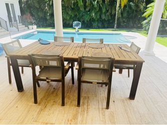 Teak Dining Table Set (6 chairs)