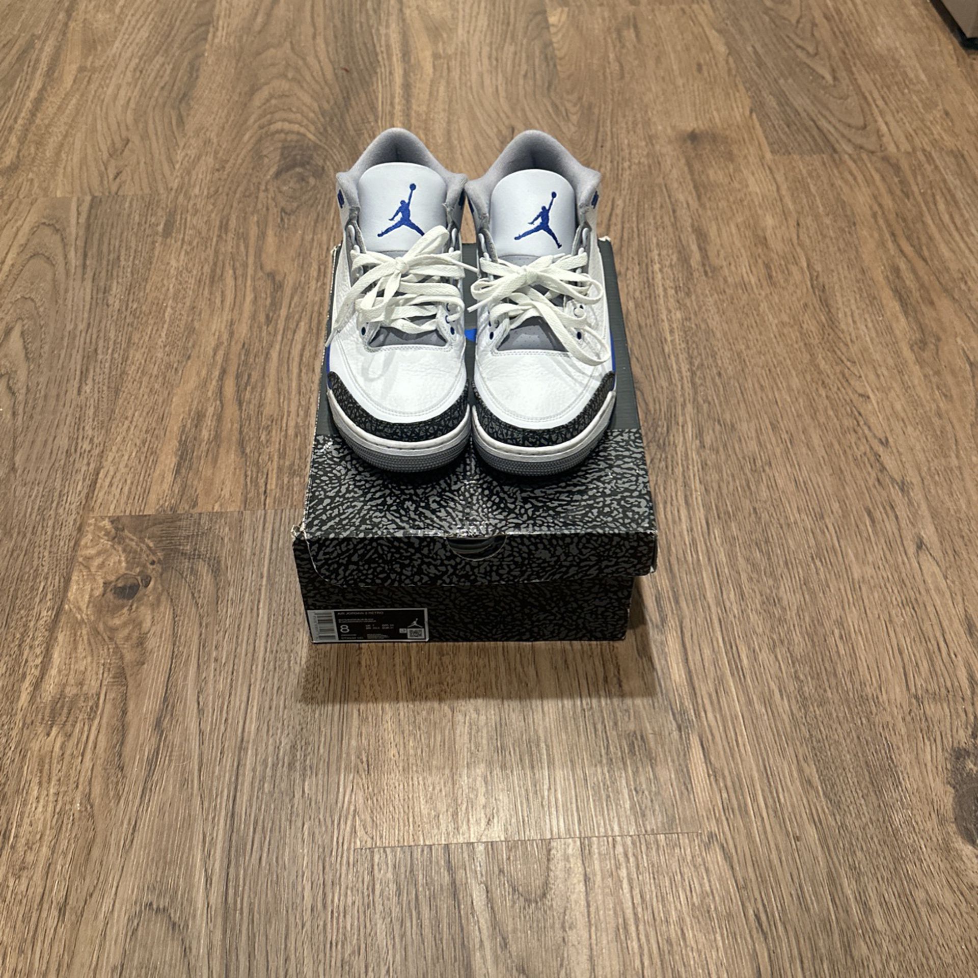 Jordan 3 Retro ‘Racer Blue’ Size 8 US Men Shoes 
