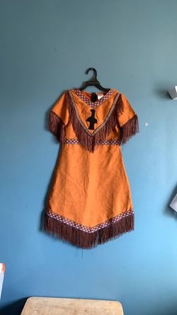 HALLOWEEN NATIVE AMERICAN INDIAN KIDS SIZE 5-6 COSTUME