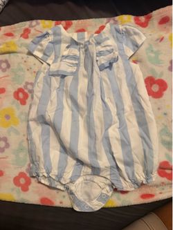 Janie and Jack striped baby romper