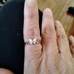 Butterfly Ring 925 Women Size 7 