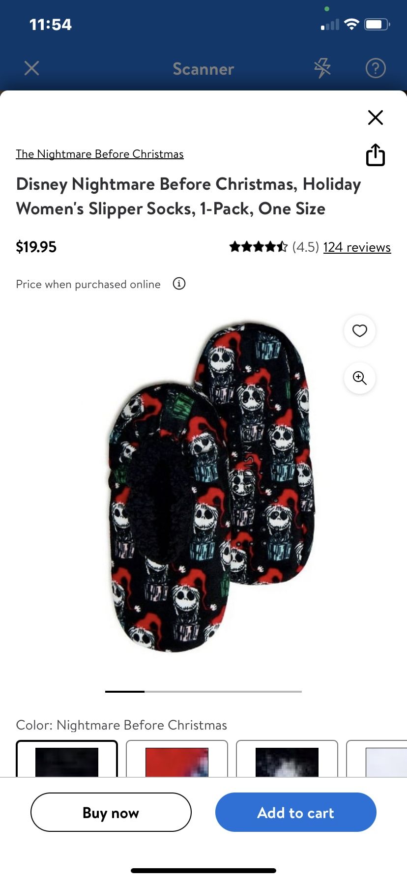 Disney Tim Burton’s Nightmare Before Christmas Slipper Sox