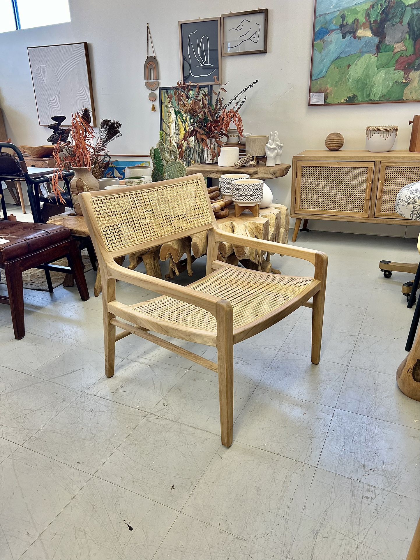 READ AD New Credenza Art Planter Plants Pot Vase Dresser Table Sofa Teak Bookcase Mirror Desk Lamp Pottery Wood Ceramics Couch Loveseat Chair