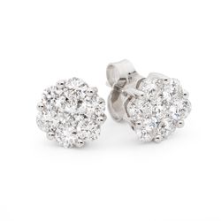 Moissanite 9mm 1.6 CT Honeycomb Earrings