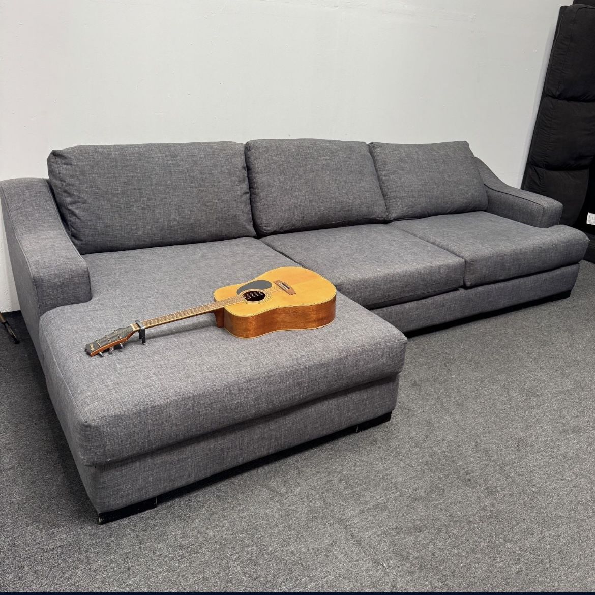 60% OFF: Lodge Slate Grey 2 Piece 139" Sectional Couch With Left Arm Facing Oversized Chaise - We can deliver