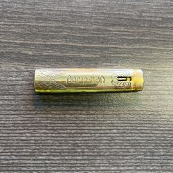 Vintage Art Nouveau 1920’s Pompeian  engraved flat side red lipstick. Made in USA ultra rare