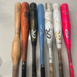 Multiple Baseball Bats Rawlings Combat Victus Cambat