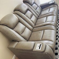 Ashley Reclining Leather Sofa