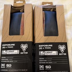 WTB Exposure 700c x 38c tires tan wall road gravel tire