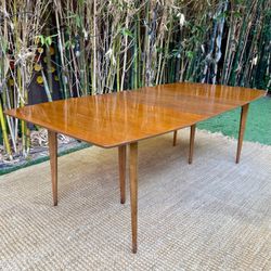 Mid-Century Walnut Expandable Dining Table