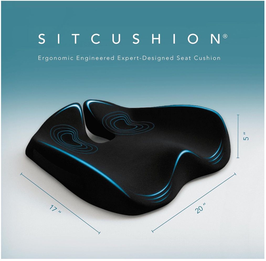 X Large Seat Cushions for Office Chairs, Tailbone Pain, Back Pain, Coccyx & Sciatica Pain Relief