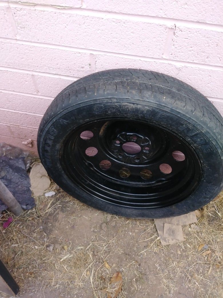 Spare Tire Donut T 155/70/R17 Maxxis 17" Rim 5 Lug Never Used