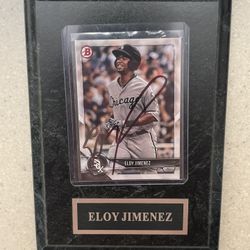 Eloy Jimenez Autograph Card With Plaque