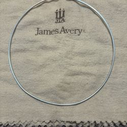 James Avery Silver Retired Hook  On Choker Necklace