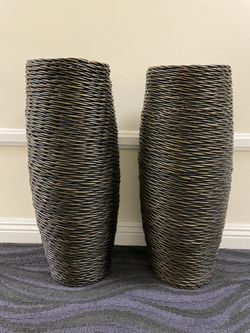 Rattan Vases
