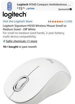 M550 Wireless Mouse color is off white