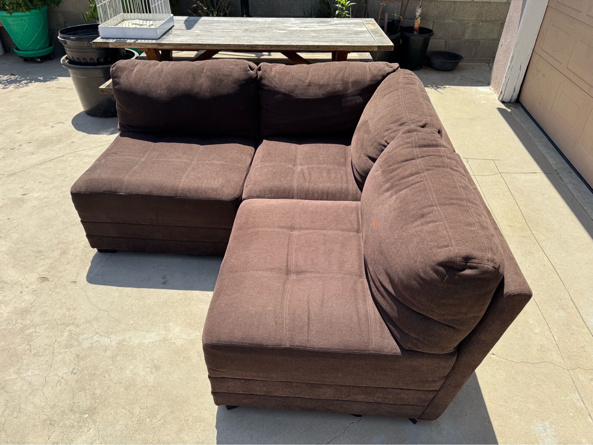 Brown Corner Sofa 33”x33”