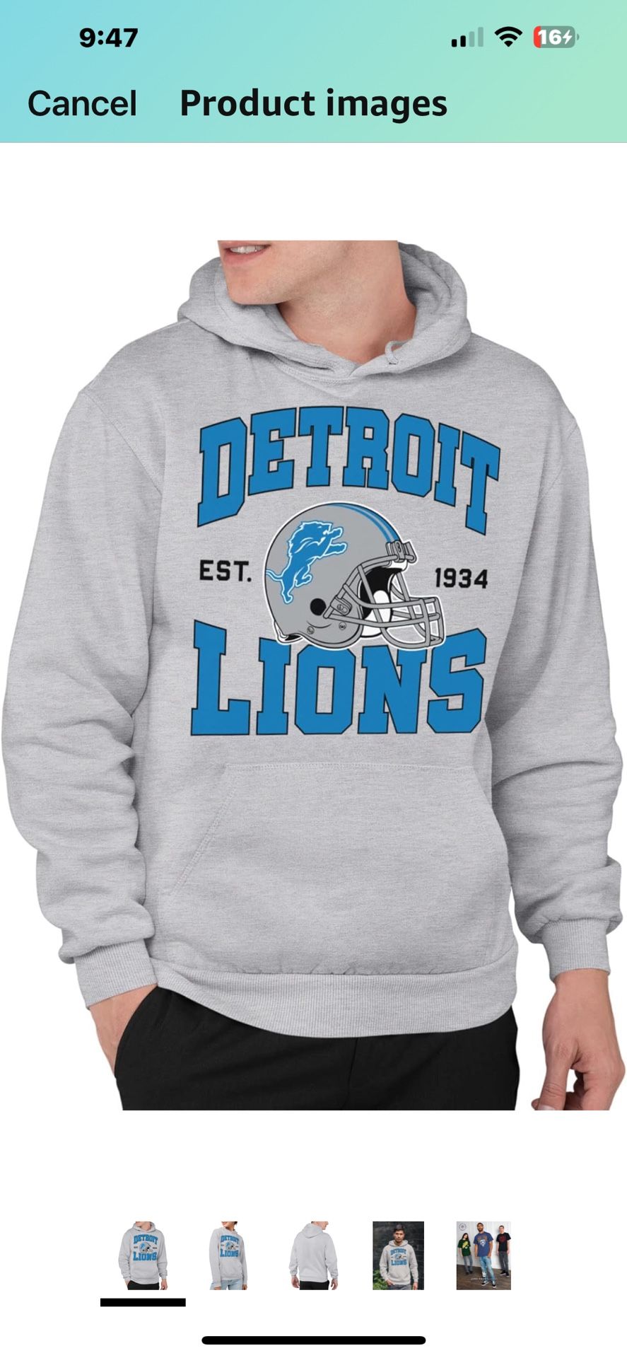 Detroit Lions Hoodie - Lg