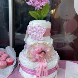 Girl Diaper Cake 