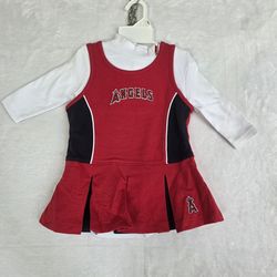 Los Angeles Angels Cheerleader 2 Piece Outfit Red & White Baby 24 Months NWT
