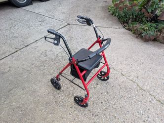 Drive Medical Rollator Walker with Seat, 7.5 Inch Wheels