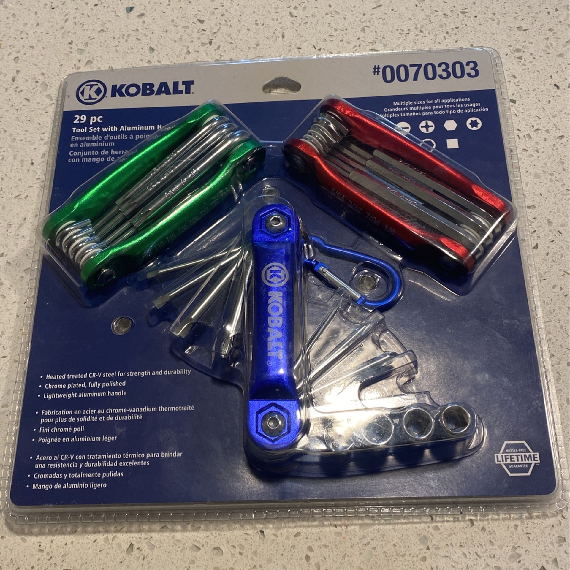Kobalt 29 Piece Tool Set With Aluminum Handles 