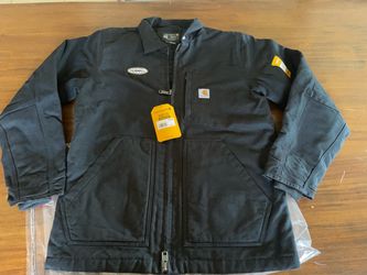 Carhartt Men's Loose Fit Washed Duck Sherpa-Lined Coat - Size Small Loose Fit