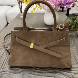 Veronica Beard Goody Bag - Brown Suede Handbag