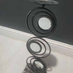 Metal Candle Holder With Mirrors 