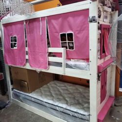 Twin Bunk Bed Blue Or Pink $39 Down 