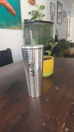 Silver Starbucks Tumbler