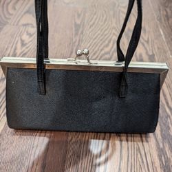 Black Satin Evening Purse