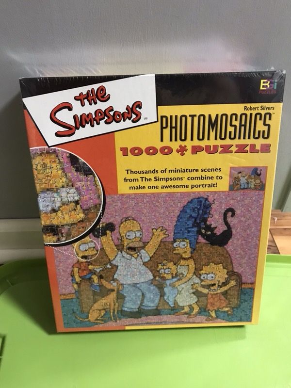 The Simpsons 1000 piece Photomosaic Puzzle Sealed