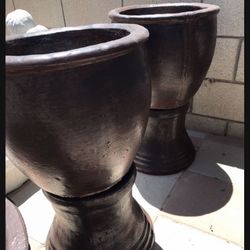 New Flower Pots Made Out Of Cement Perfect Gift 