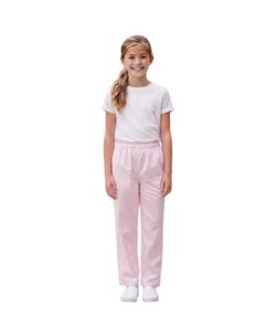 Girls Pink Plaid Elastic Waist Pants