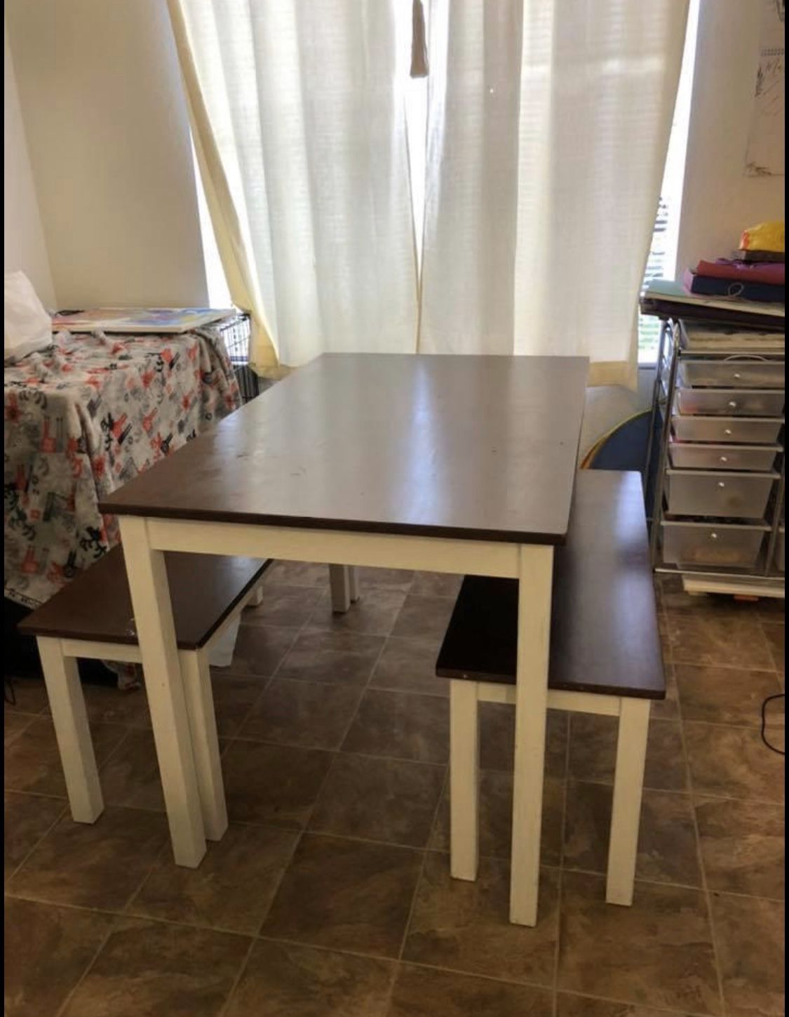 Kitchen Table and Bench Chairs