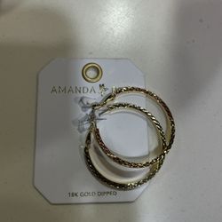 18k Gold Dipped Earrings