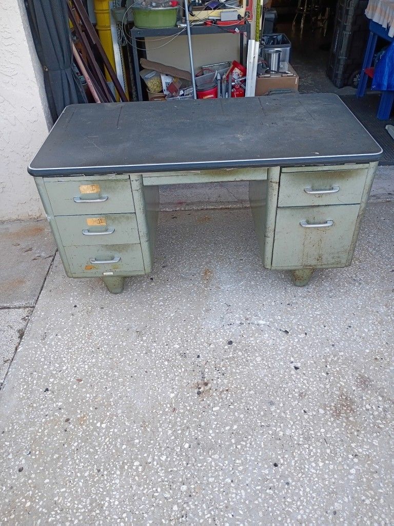 Vintage Steel Desk