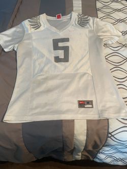 White Oregon Ducks #5 Jersey