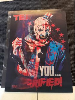 Terrifier 3d posterboard 16x12