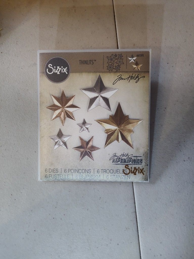 Tim Holtz Sizzix Alterations Thinlets Dies - Dimensional Stars