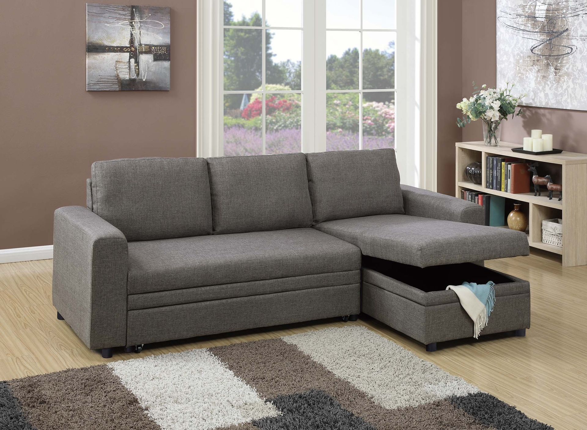 Brand New In Box Sectional Sleeper With Storage