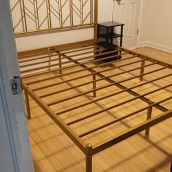 Used Gold  Queen Size Bedframe Only