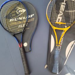 Dunlap And Head Tennis Rackets And Cases