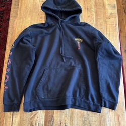 Chrome Hearts Black Gradient Bar Logo Pullover Hoodie Size XL 